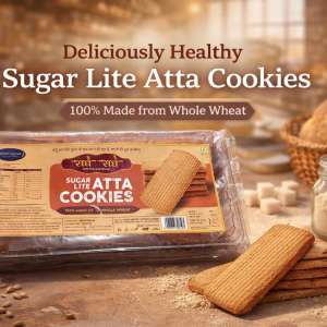 Sugar Lite Atta Cookies 250gm “Wholesome Crunch, Lite on Sugar”