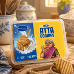 milky atta cookies 450GM “Milky Crunch with Atta & a Touch of refined flour”